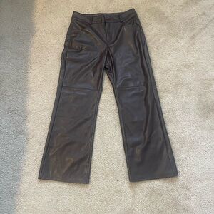 Woman’s Badgley Mischka Brown Leather Pants